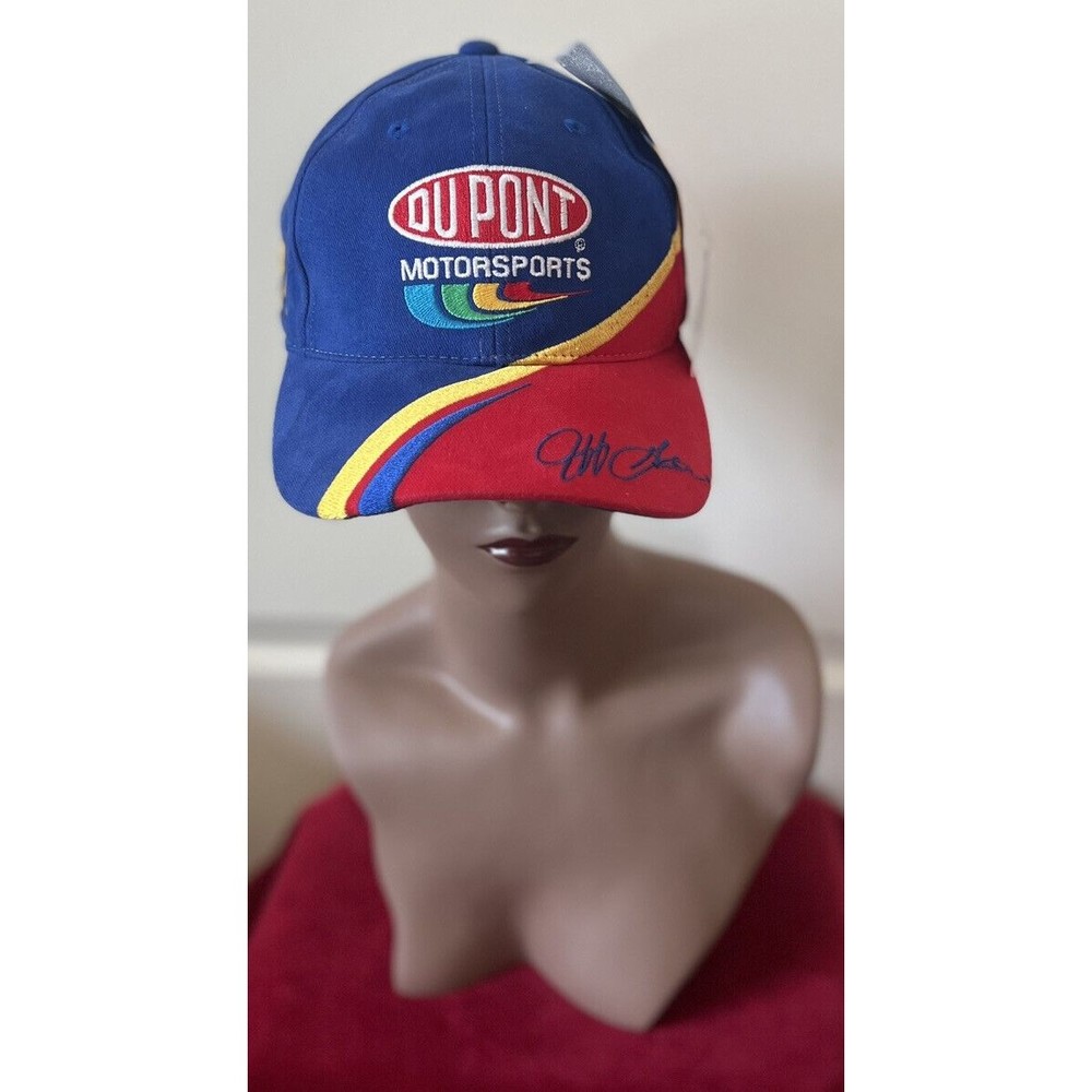 Vintage Jeff Gordon #24 DuPont Motorsports Adjustable Hat Cap NASCAR Retro Gift